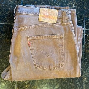 Original Mens Levi button fly 36 by 32. Light brown.